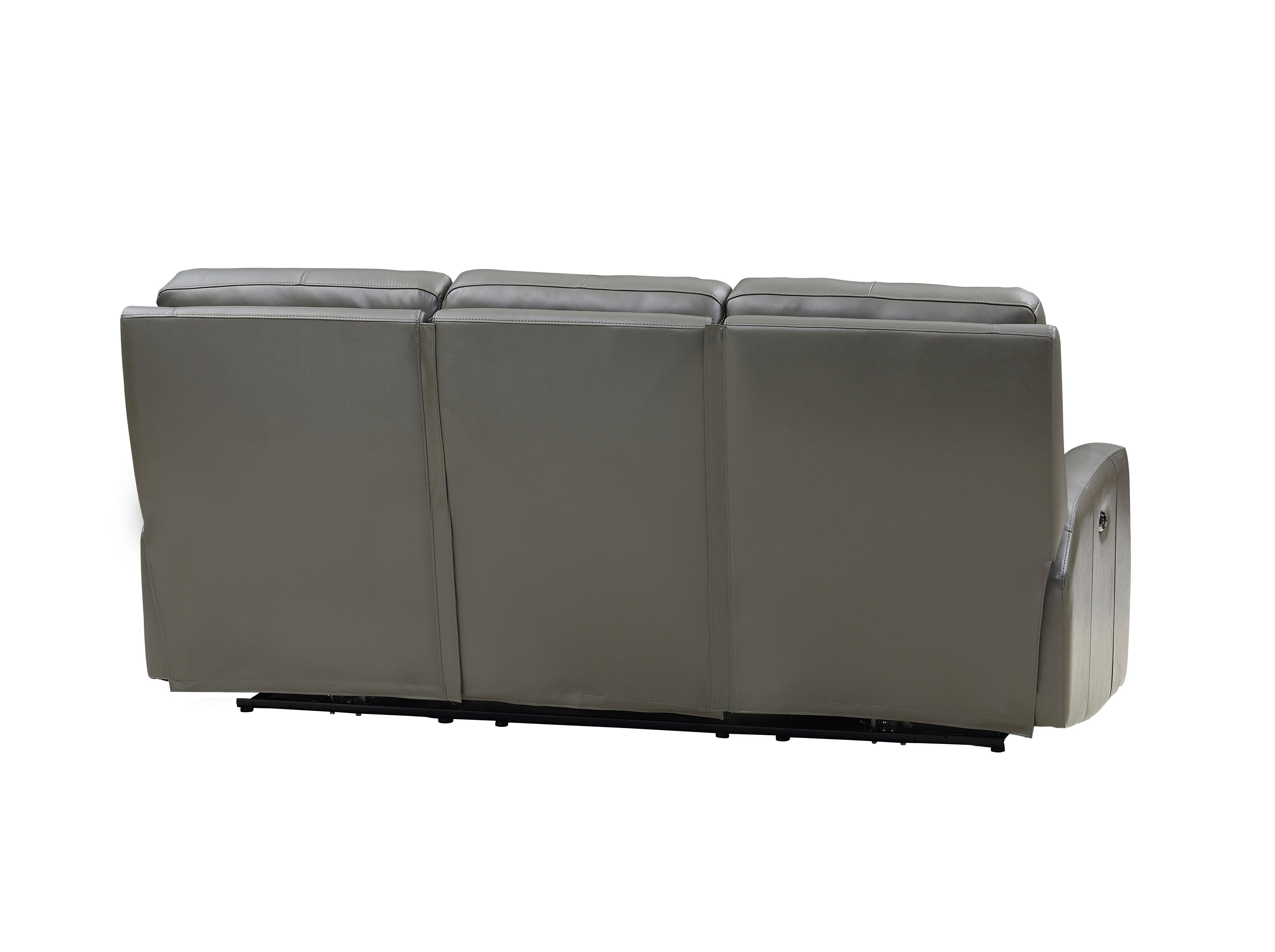 Steel Vienna Leather Power Sofas - Hydeline USA